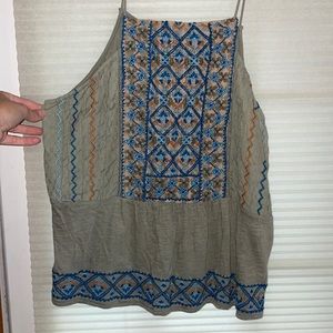 Lucky brand, Large, embroidered bohemian top.